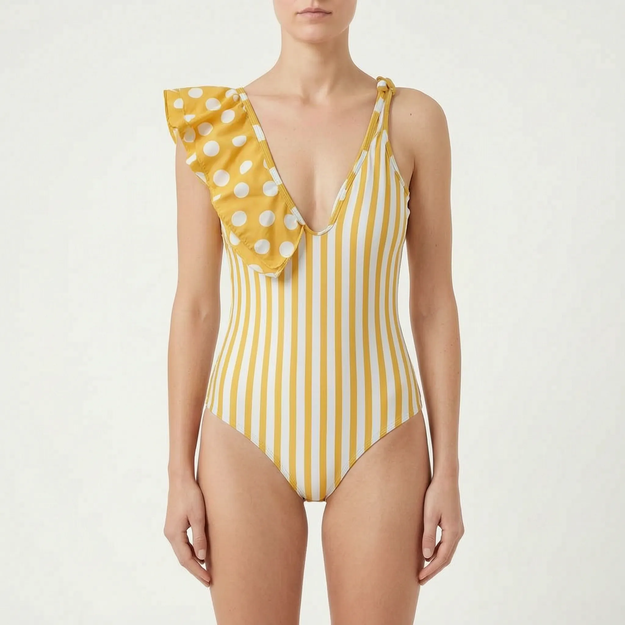 Nordspur | Tropicove Tropical Print Ruffled One-Piece Swimsuit
