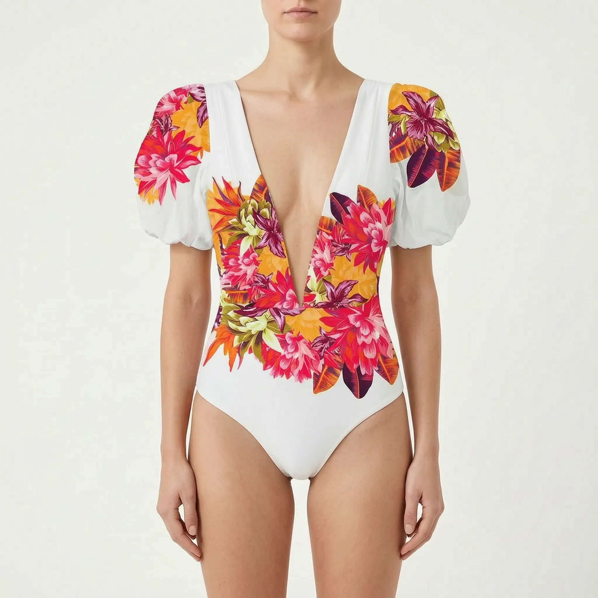 Nordspur | Tropicove Tropical Print Ruffled One-Piece Swimsuit