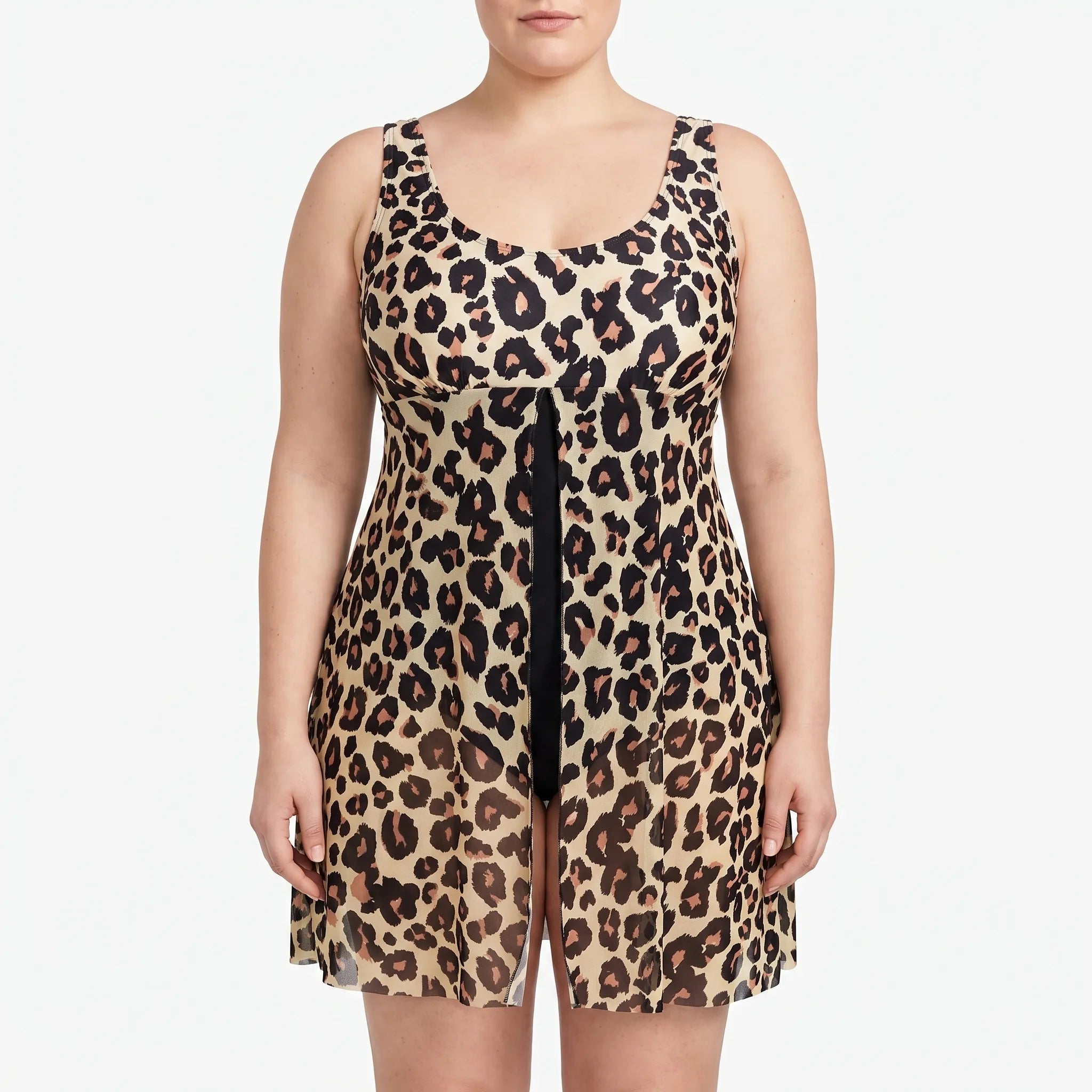 Nordspur | Tropise Plus Size Botanical Skirted Swimsuit