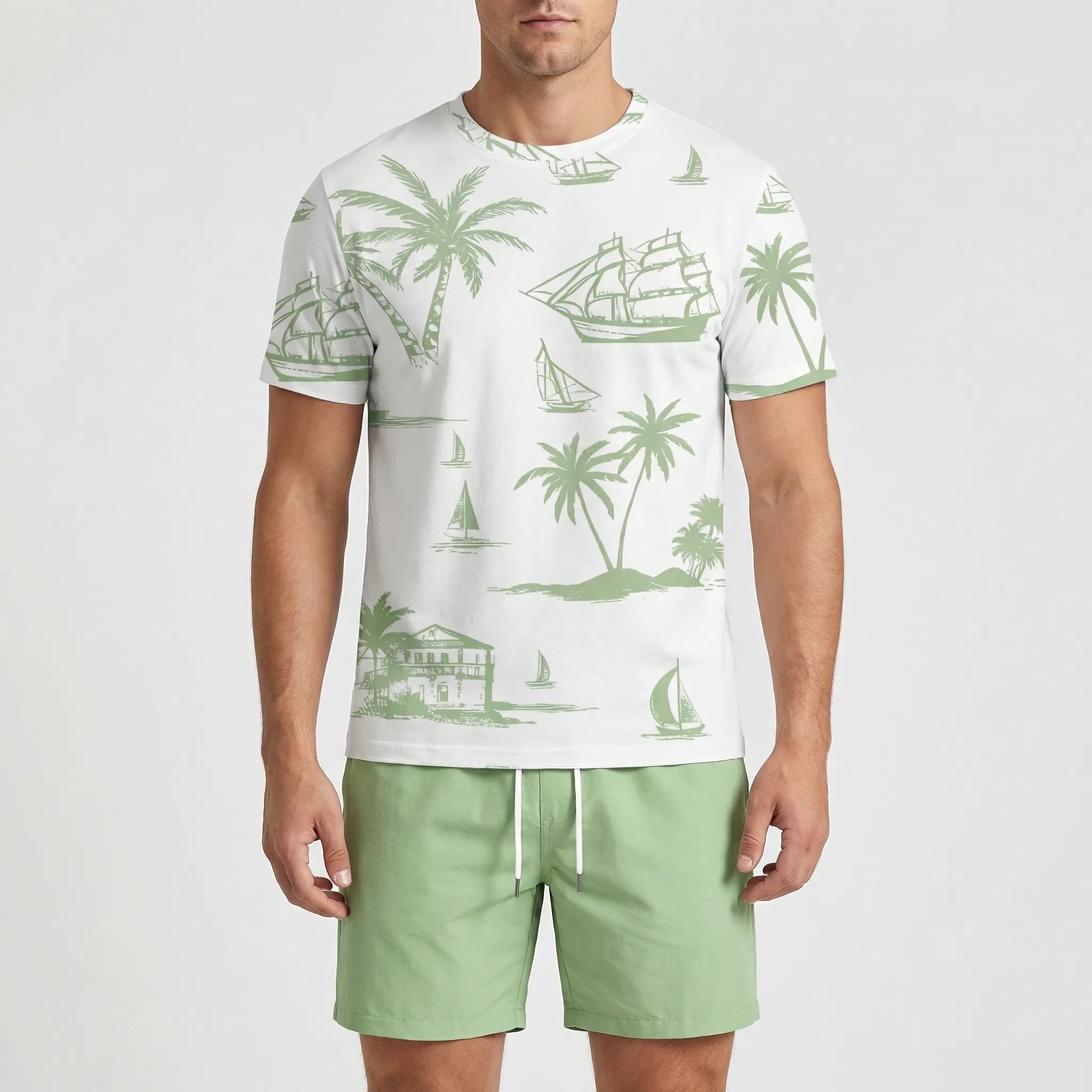 Nordspur | Tropivex Hawaiian Print Short Sleeve And Shorts Set