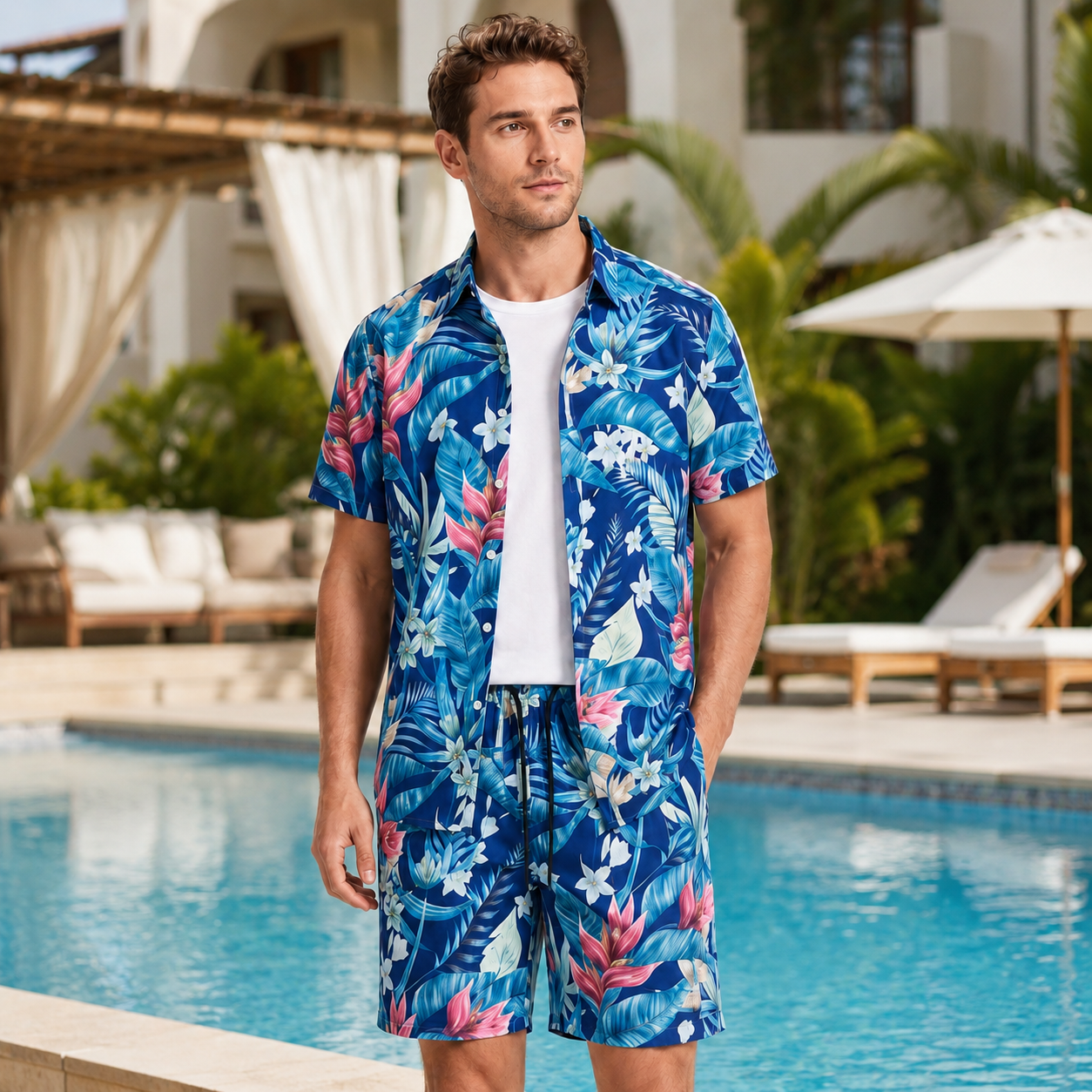 Nordspur | Tropivex Tropical Print Shirt And Shorts Set