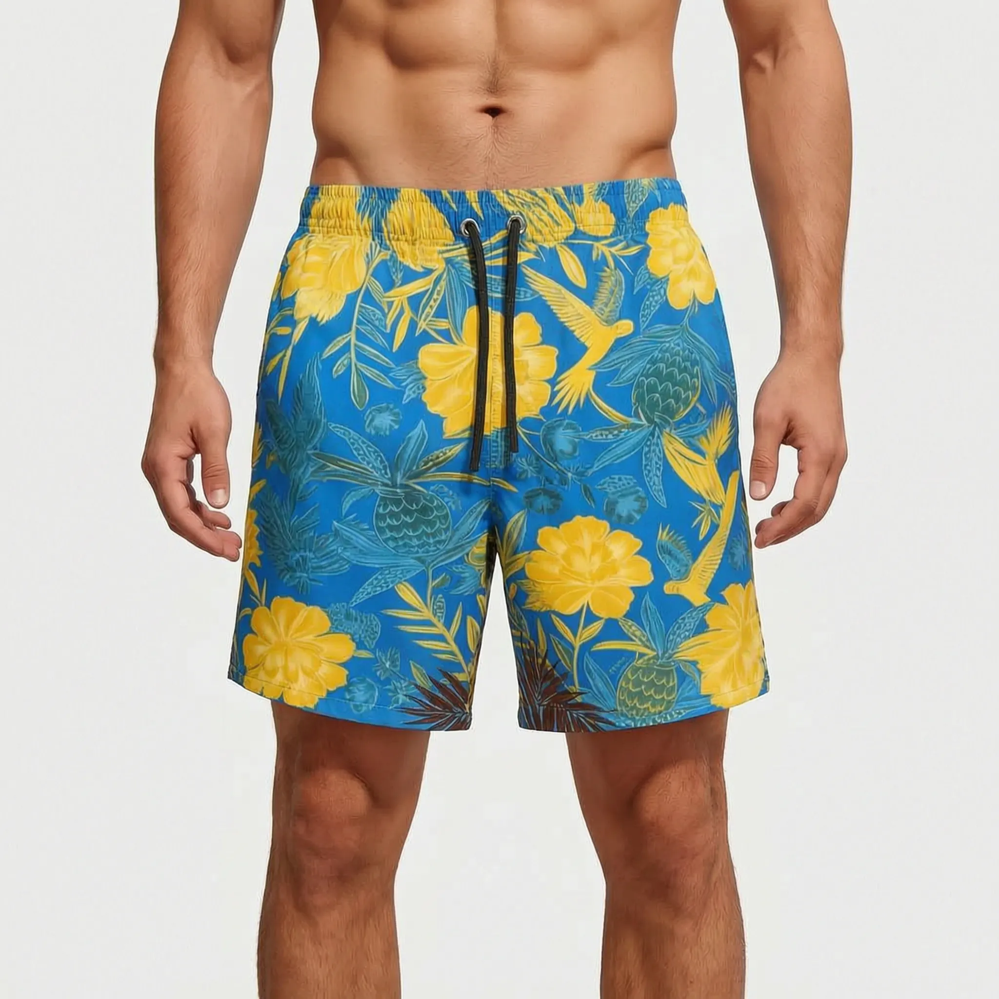 Nordspur | Tropivibe Casual Tropical Print Men's Swim Trunks