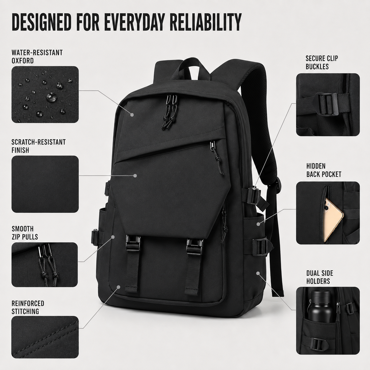 Nordspur | Urbtrex Large Capacity Solid Colour Backpack