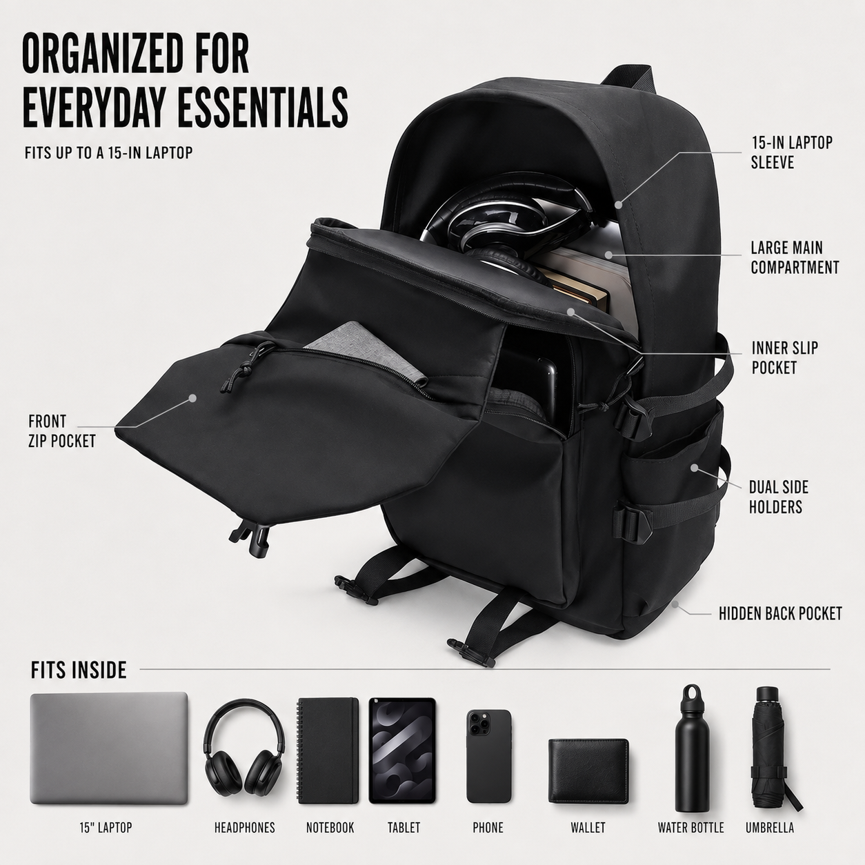 Nordspur | Urbtrex Large Capacity Solid Colour Backpack