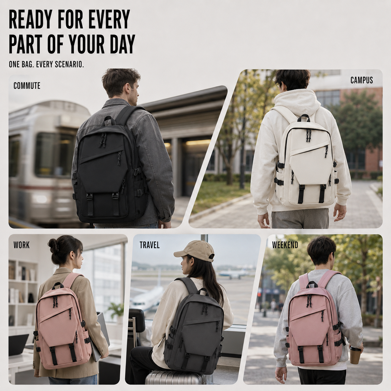Nordspur | Urbtrex Large Capacity Solid Colour Backpack