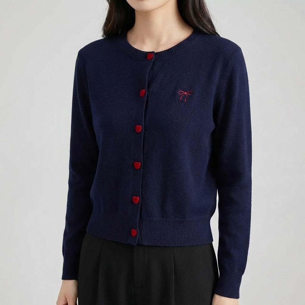 Nordspur | Valentelle Round Neck Button Cardigan