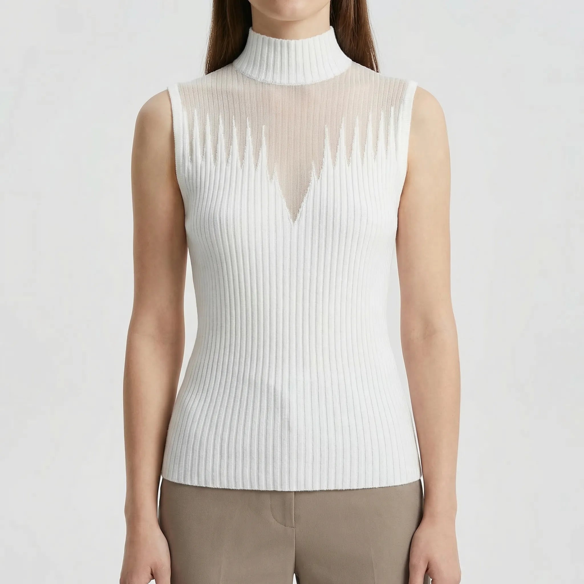 Nordspur | Veilknit Semi-Sheer Sleeveless Knitted Vest
