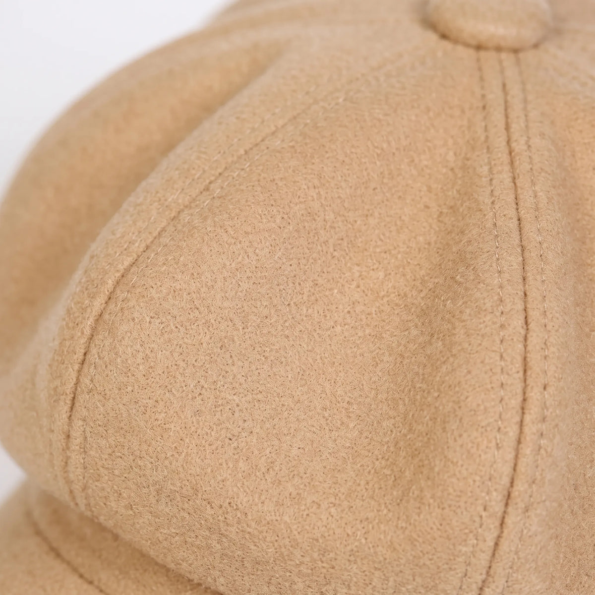 Classic beret with visor solid colour dense woven material