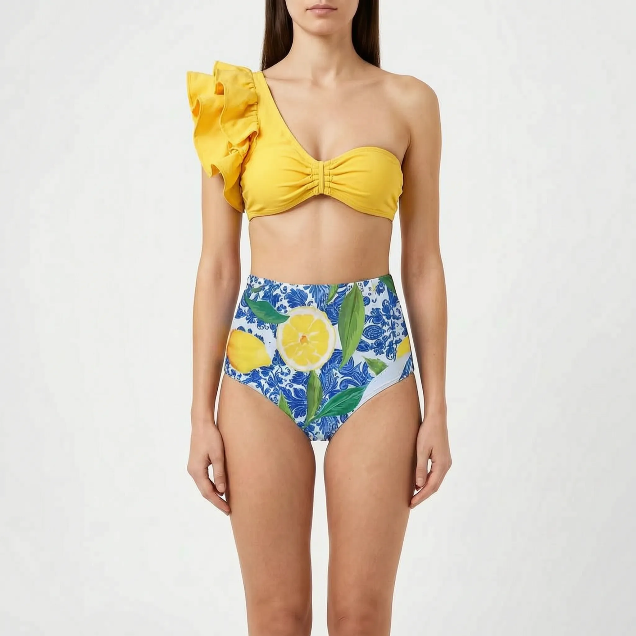 Nordspur | Veliura Ruffled High Waisted Bikini Set