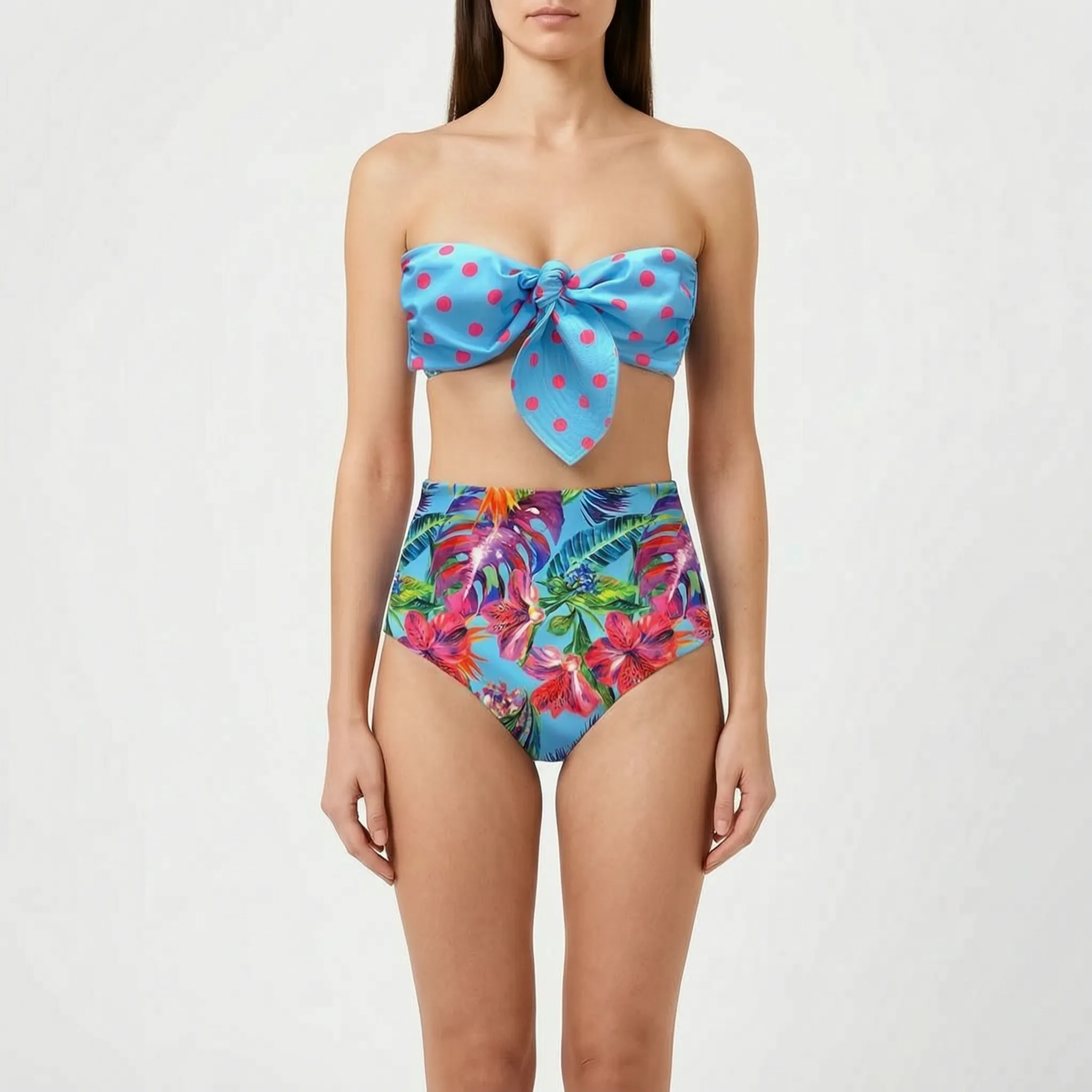 Nordspur | Veliura Ruffled High Waisted Bikini Set