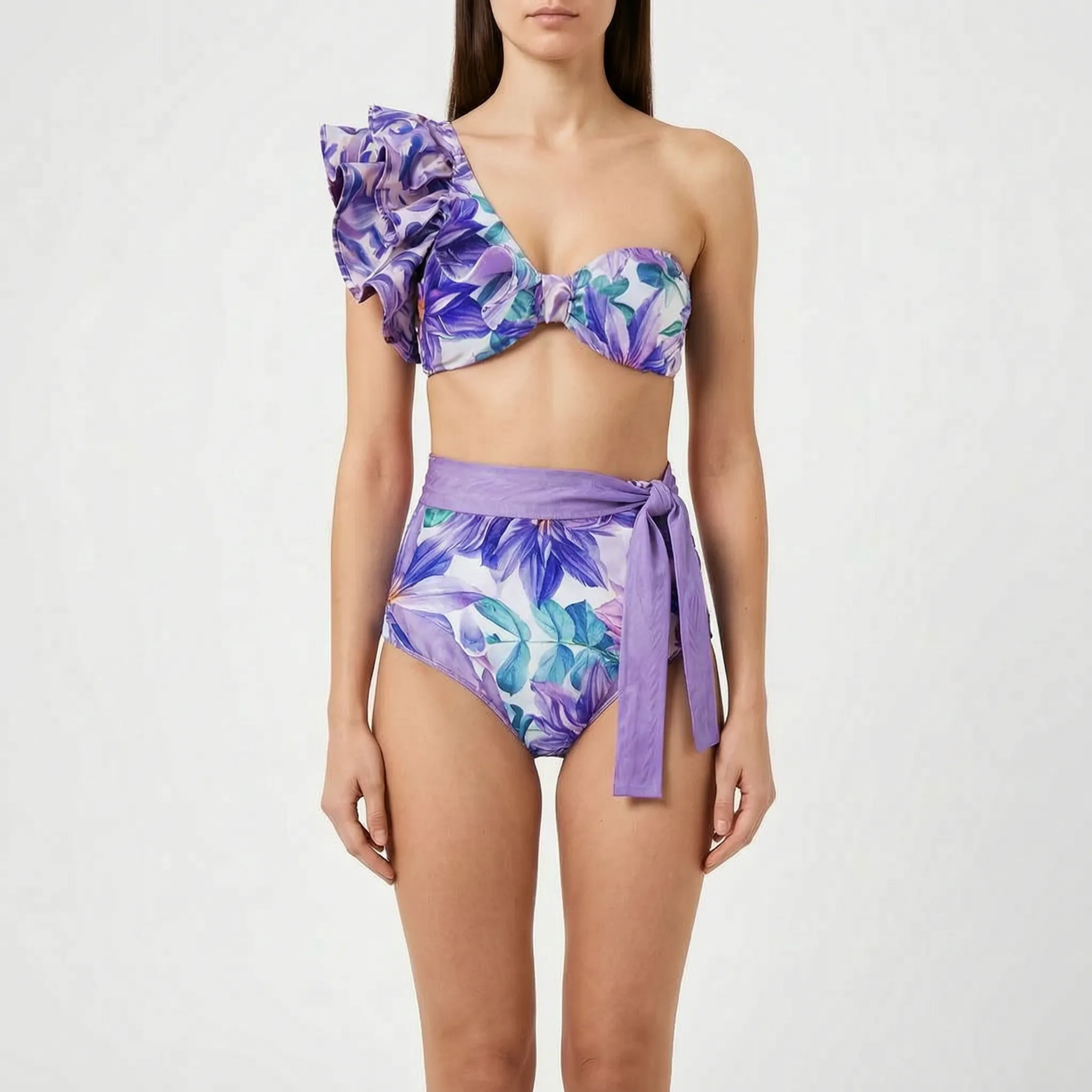 Nordspur | Veliura Ruffled High Waisted Bikini Set