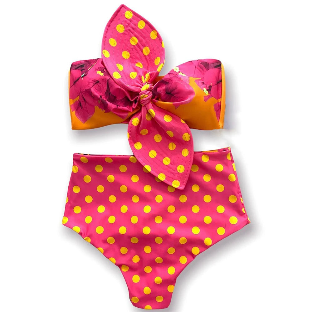 Nordspur | Veliura Ruffled High Waisted Bikini Set