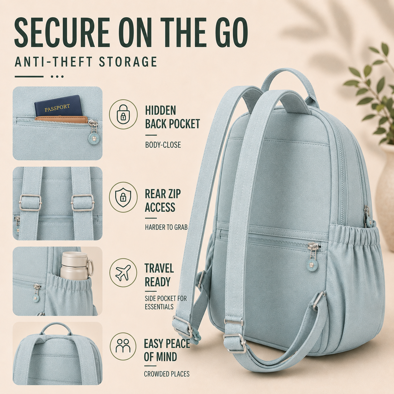 Nordspur | Vellora Casual Nylon Mini Backpack