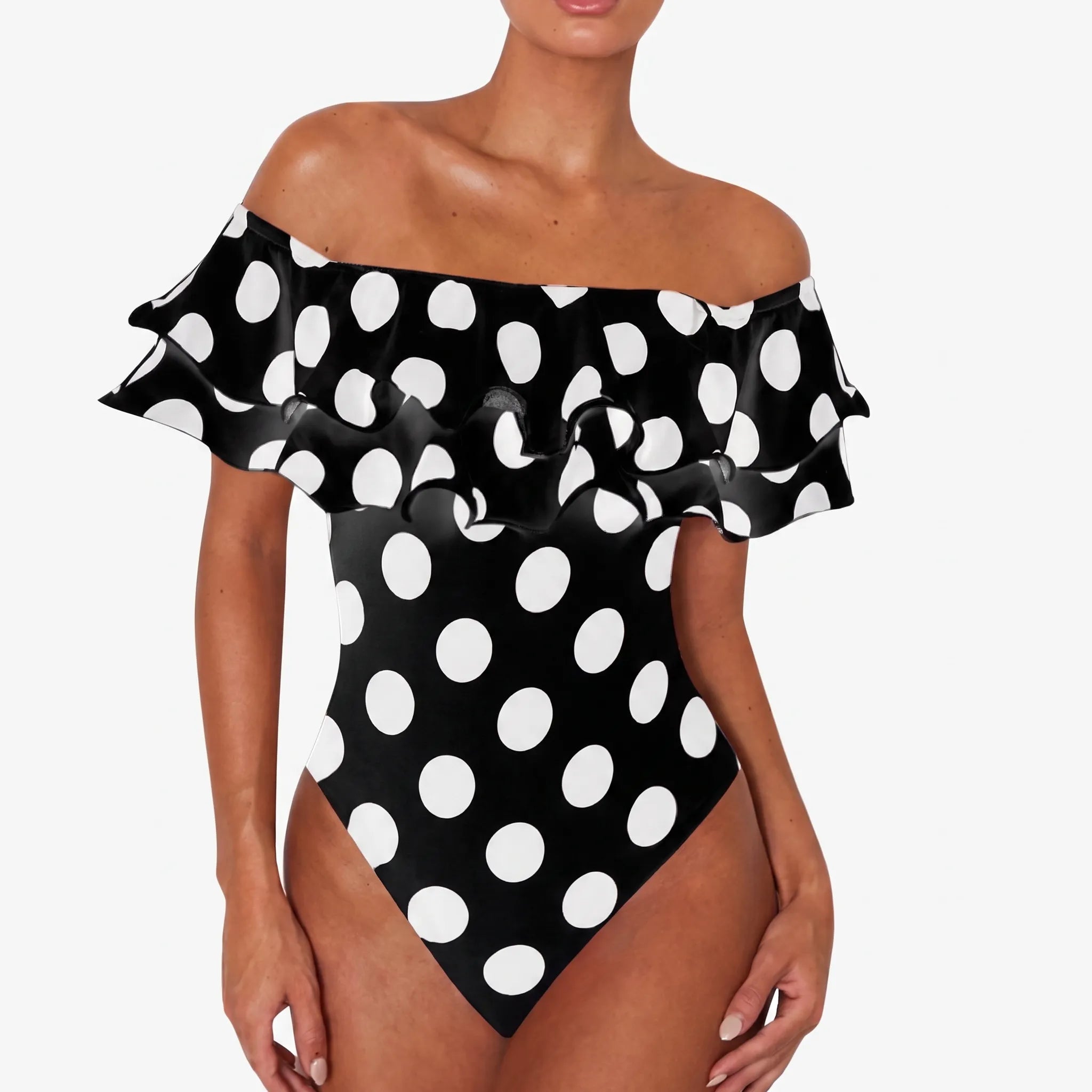 Nordspur | Vellura Ruffled Off-Shoulder One-Piece Swimsuit