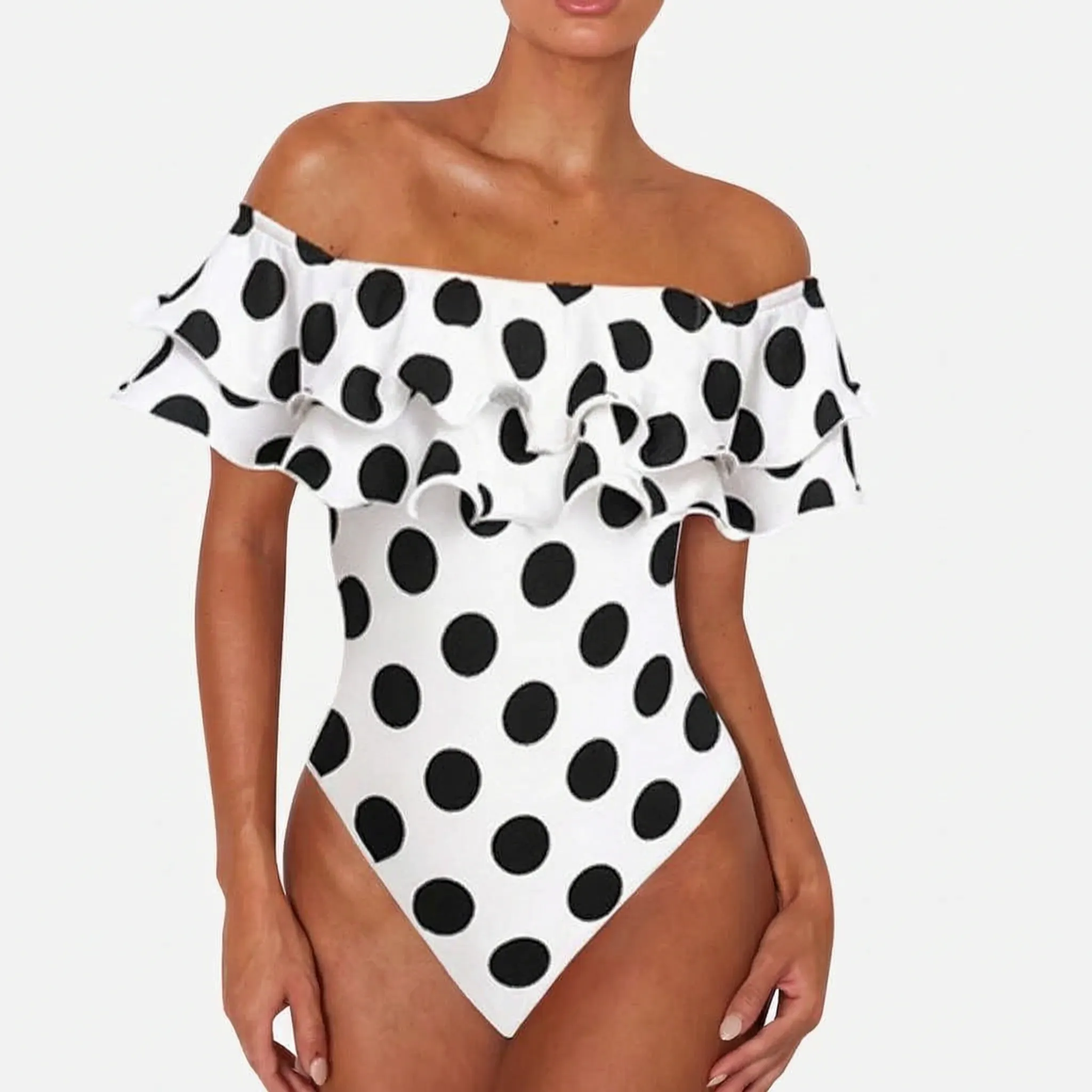 Nordspur | Vellura Ruffled Off-Shoulder One-Piece Swimsuit