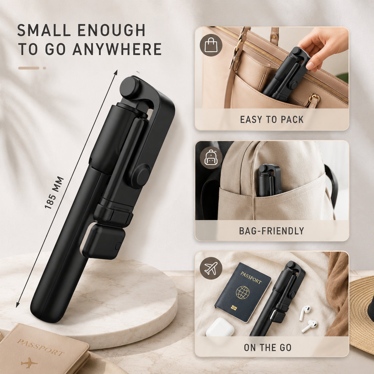 Nordspur | VeloGrip Retractable Selfie Stick Tripod