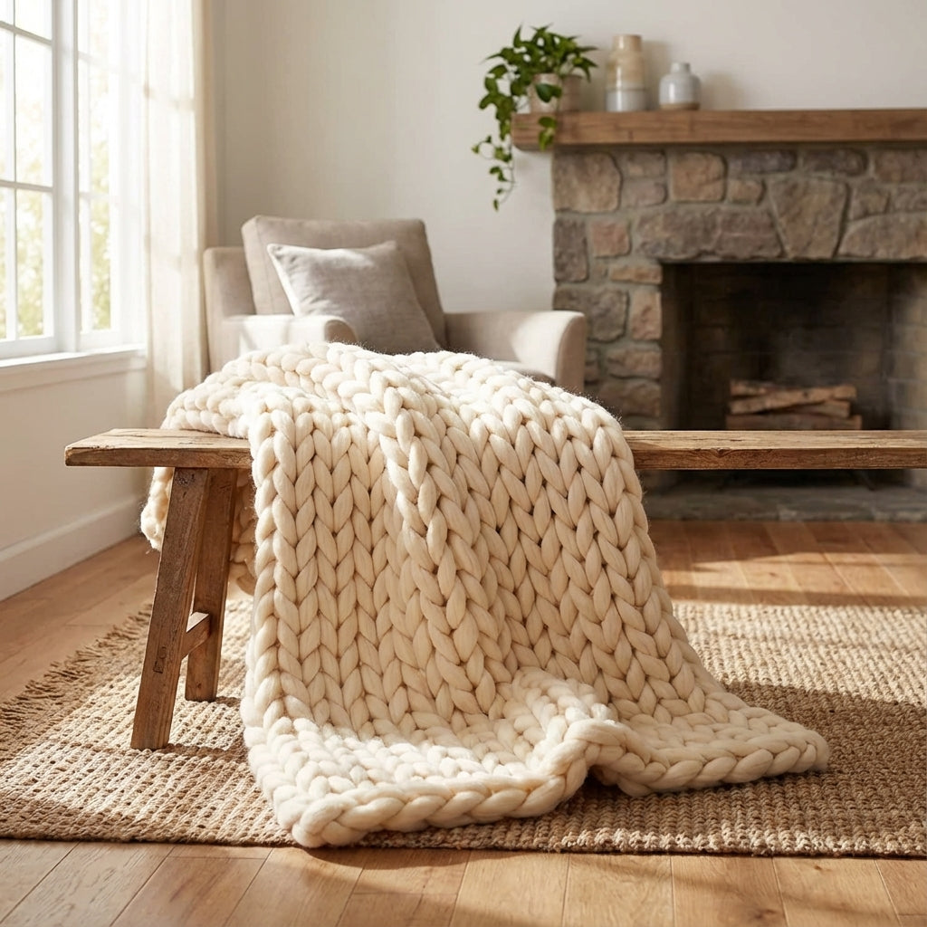 Nordspur | Veloroo Chunky Knitted Throw Blanket