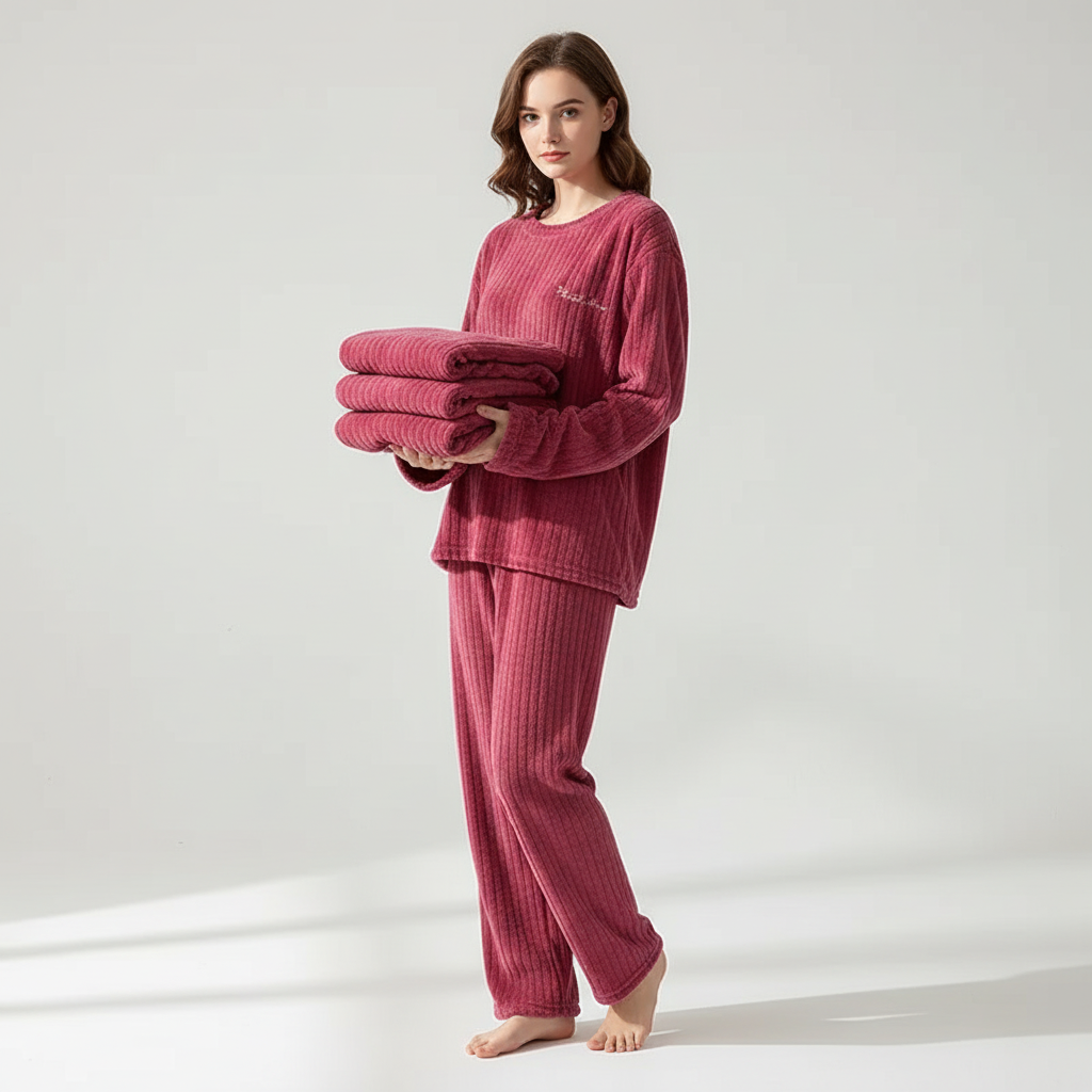 Nordspur | VelouraWarm Padded Long Sleeve Pajama Set