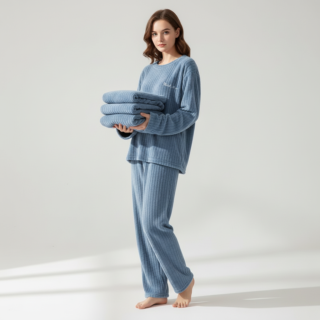 Nordspur | VelouraWarm Padded Long Sleeve Pajama Set