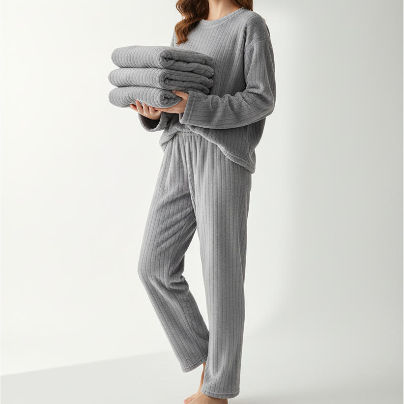 Nordspur | VelouraWarm Padded Long Sleeve Pajama Set