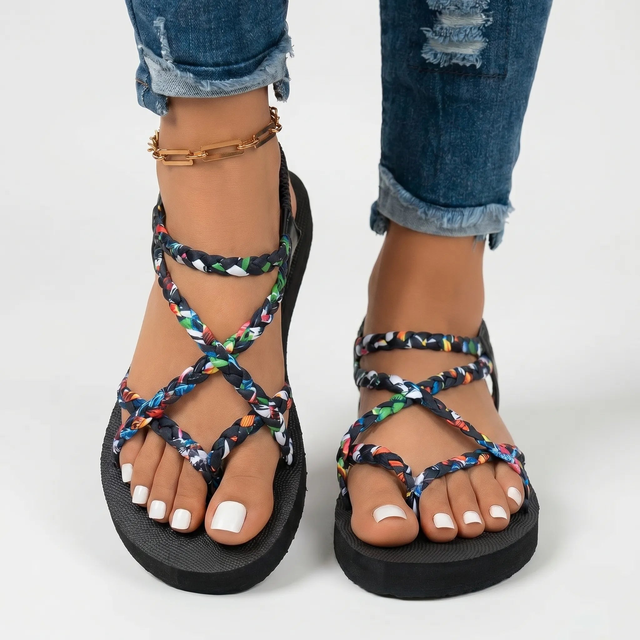 Nordspur | Veltra Braided Flat Summer Sandals