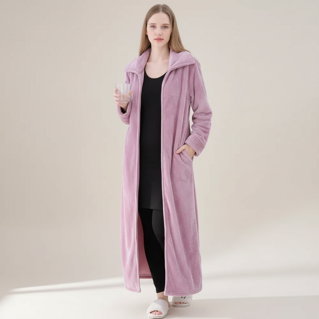 Nordspur | Veluella Full Length Zip Dressing Gown