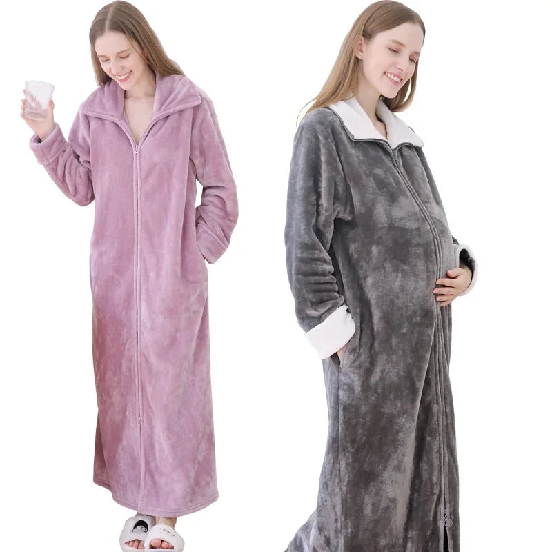 Nordspur | Veluella Full Length Zip Dressing Gown