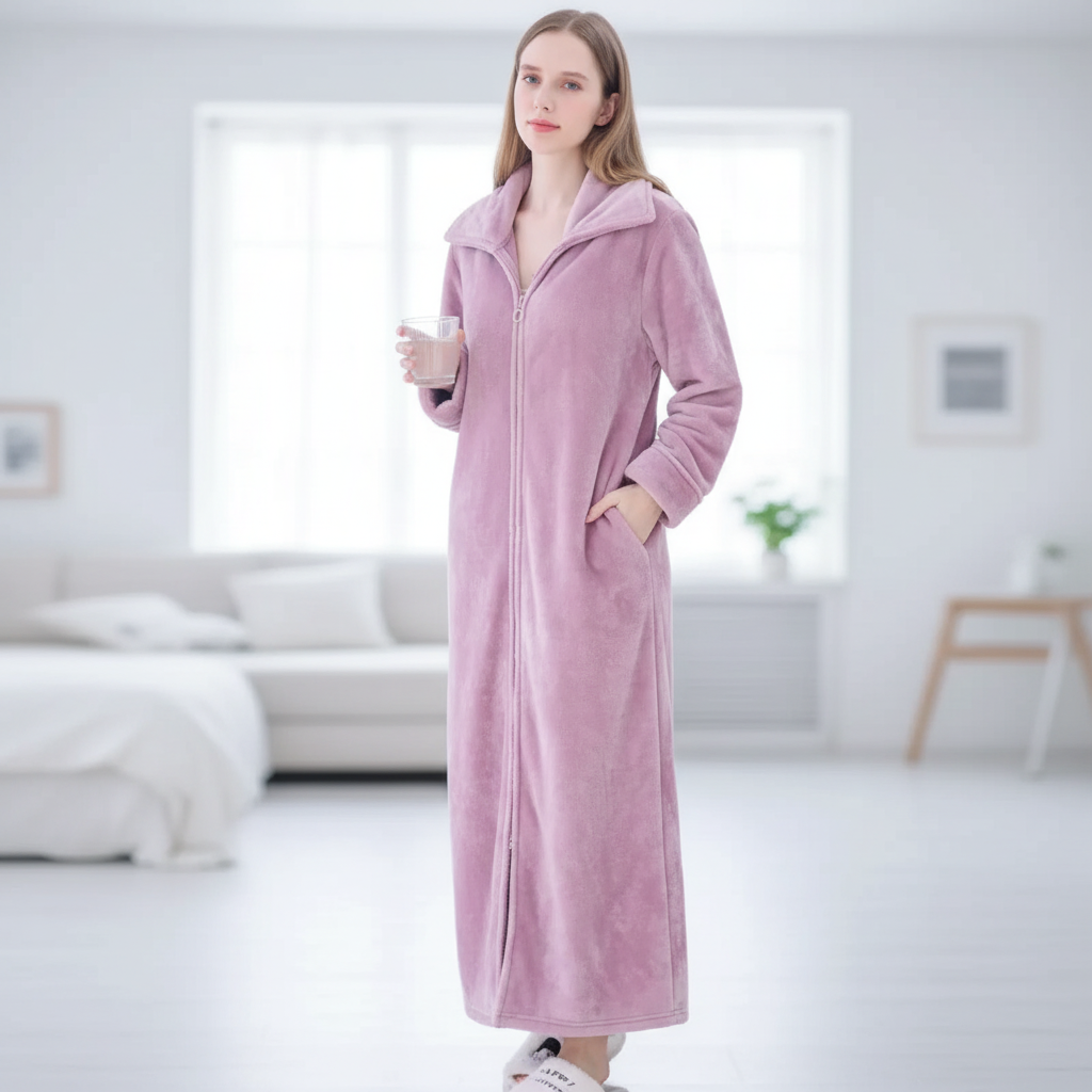 Nordspur | Veluella Full Length Zip Dressing Gown