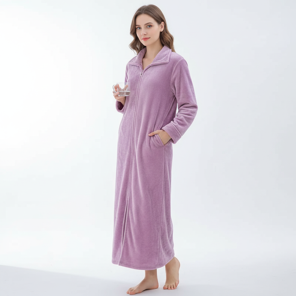Nordspur | Veluella Full Length Zip Dressing Gown