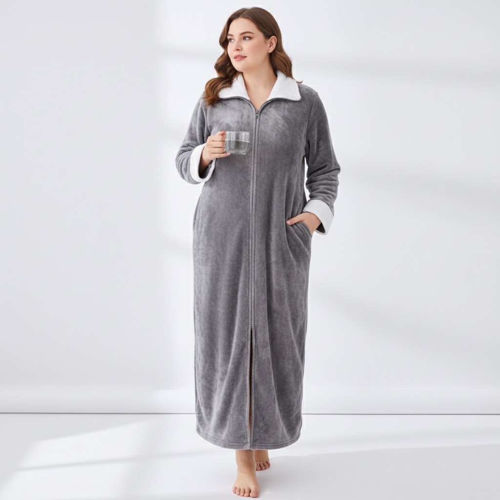 Nordspur | Veluella Full Length Zip Dressing Gown