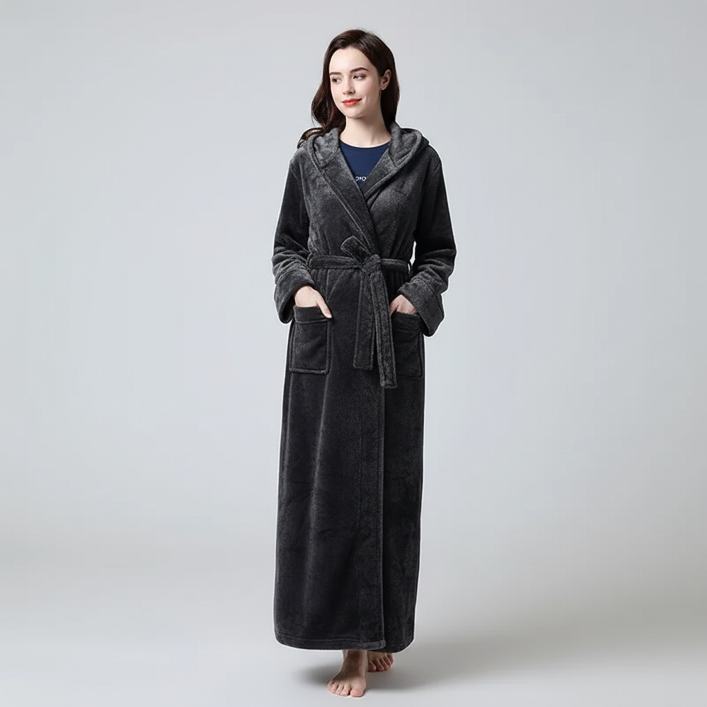 Nordspur | Velurine Extra Long Hooded Robe