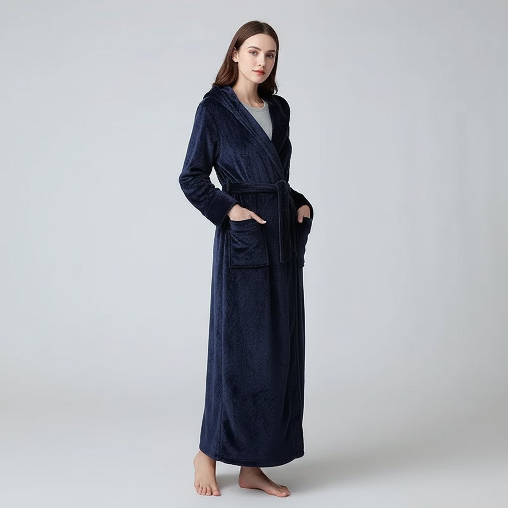 Nordspur | Velurine Extra Long Hooded Robe