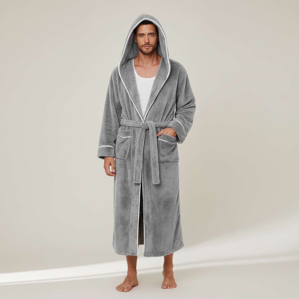 Nordspur | Veluroan Hooded Long Bathrobe