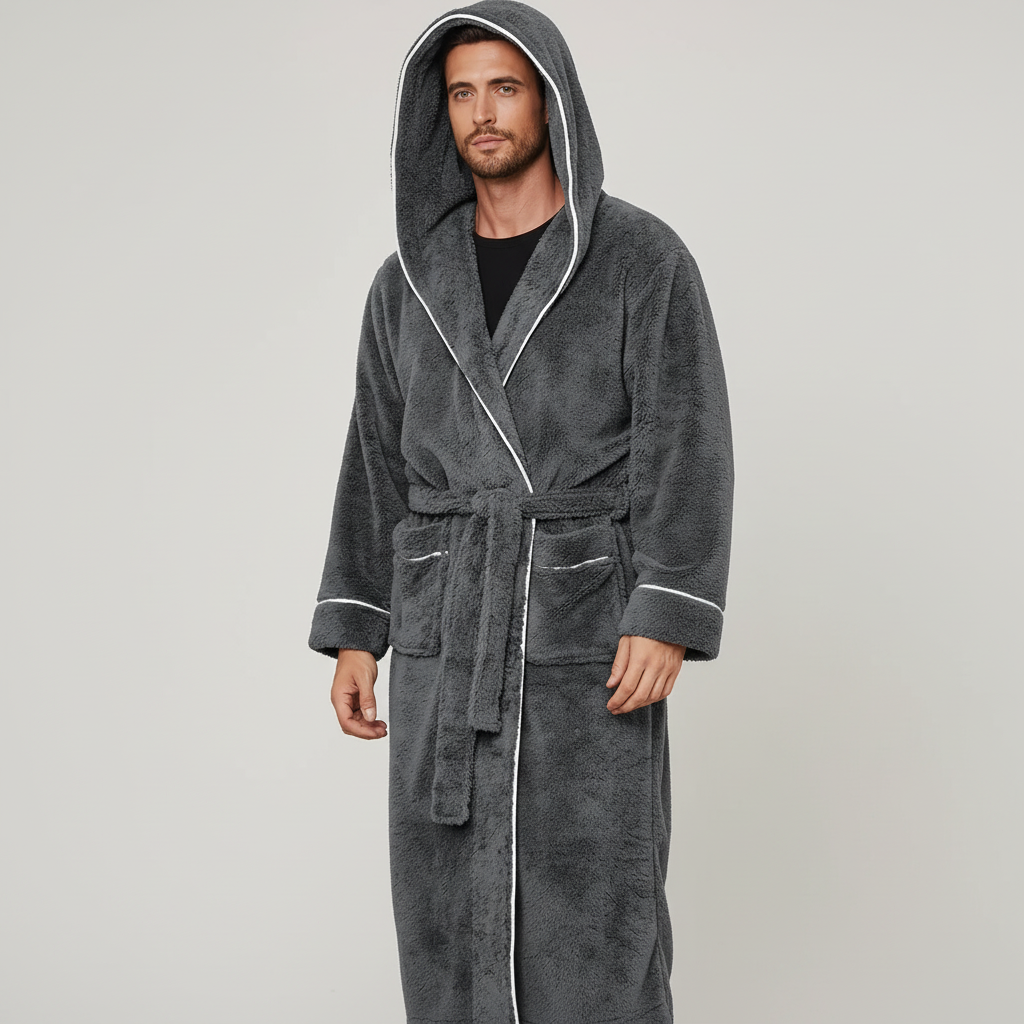 Nordspur | Veluroan Hooded Long Bathrobe