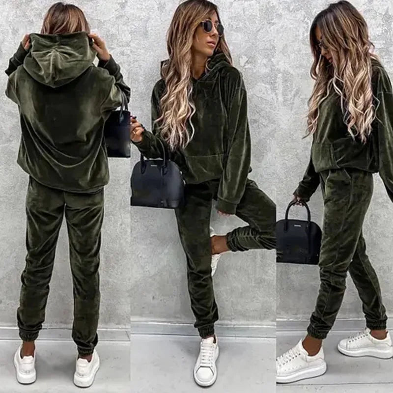Nordspur | Velvura Hooded Loungewear 2-Piece Tracksuit