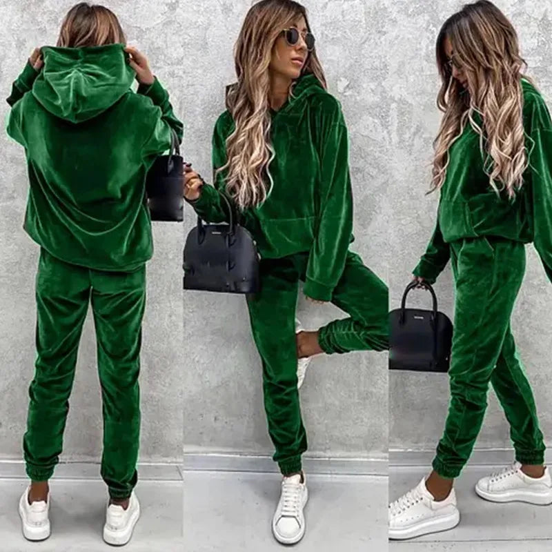 Nordspur | Velvura Hooded Loungewear 2-Piece Tracksuit