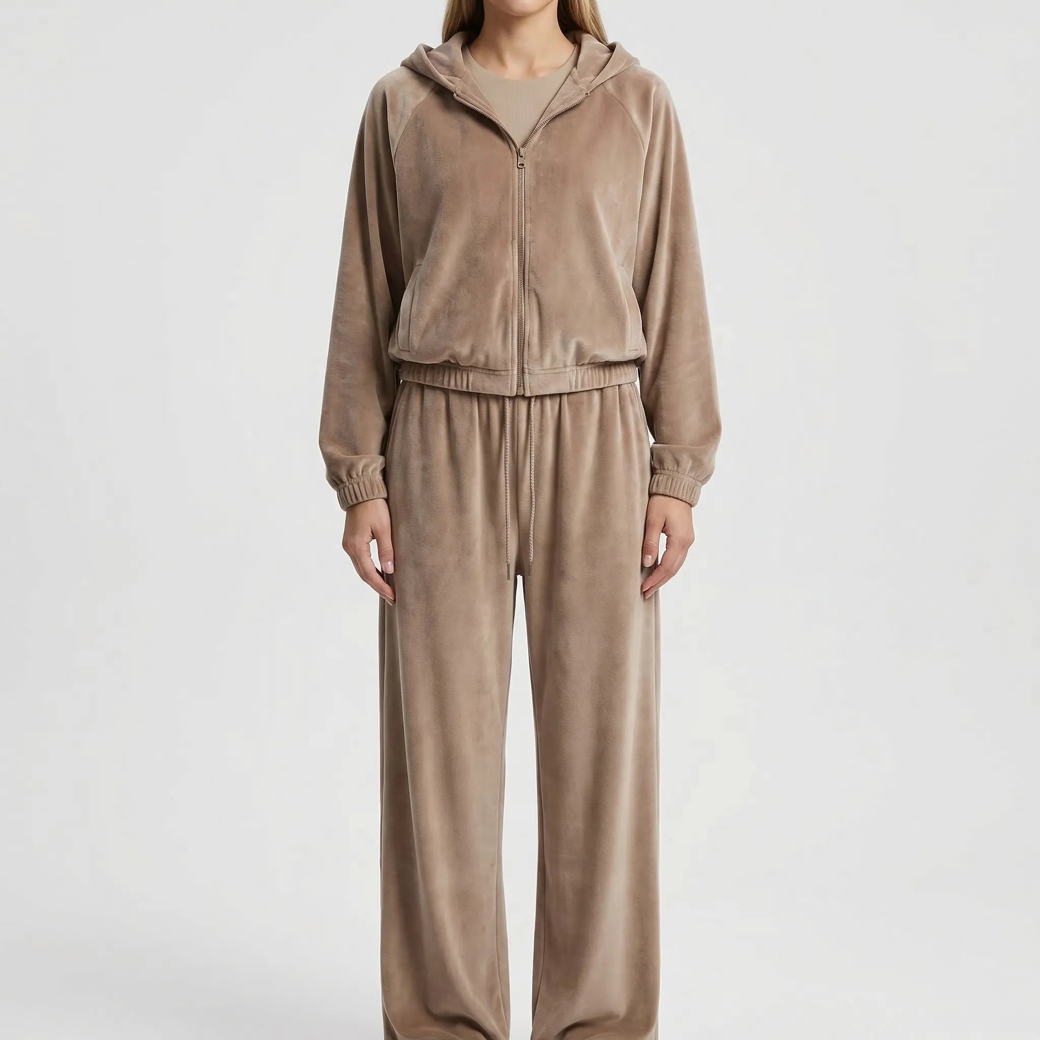 Nordspur | Velvura Zip-Up Hooded Tracksuit Set