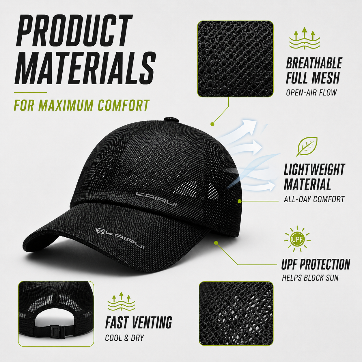 Nordspur | Ventiex Full Mesh Breathable Snapback Cap