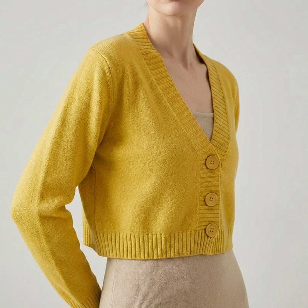 Nordspur | Veralynx Cropped V Neck Cardigan