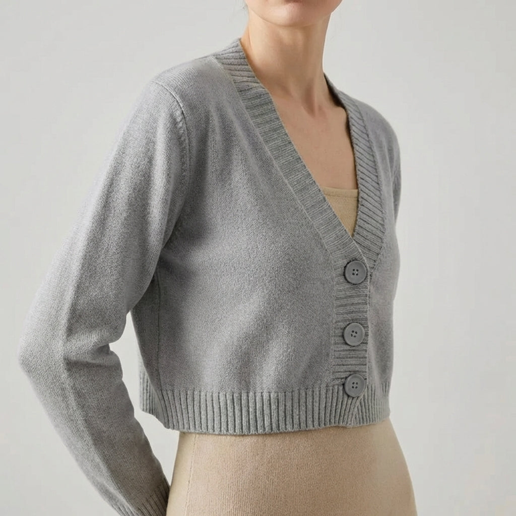 Nordspur | Veralynx Cropped V Neck Cardigan