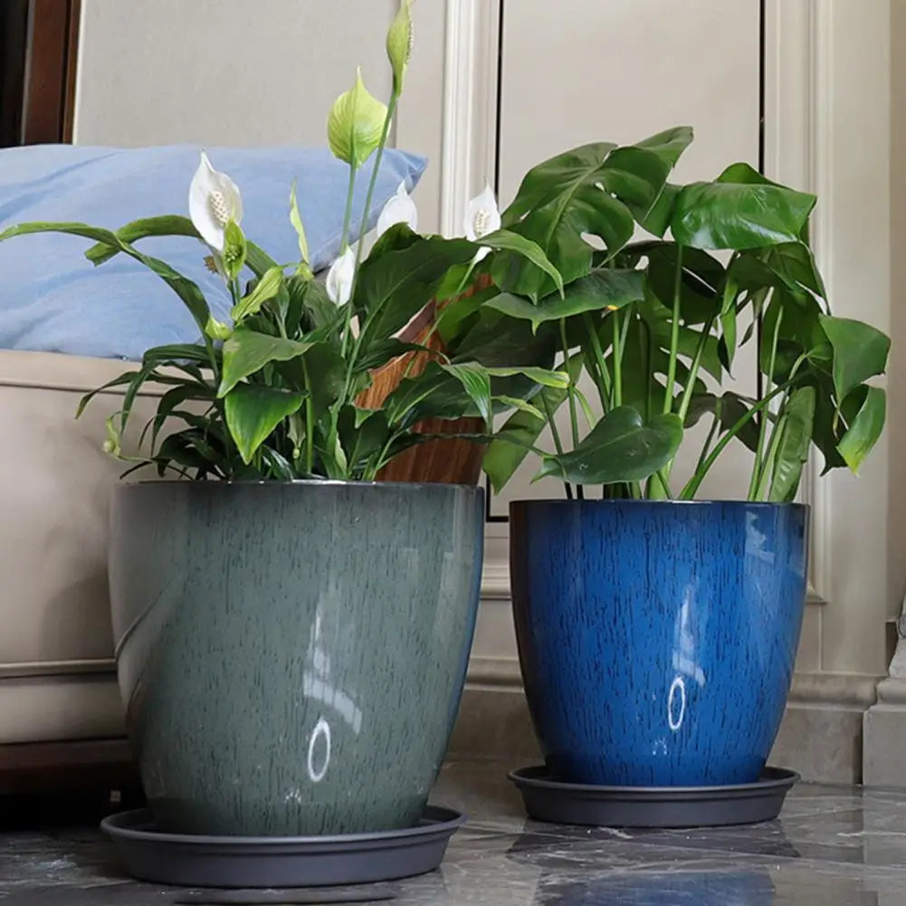 Nordspur | Verdanta Deep Round Planter With Matching Saucer