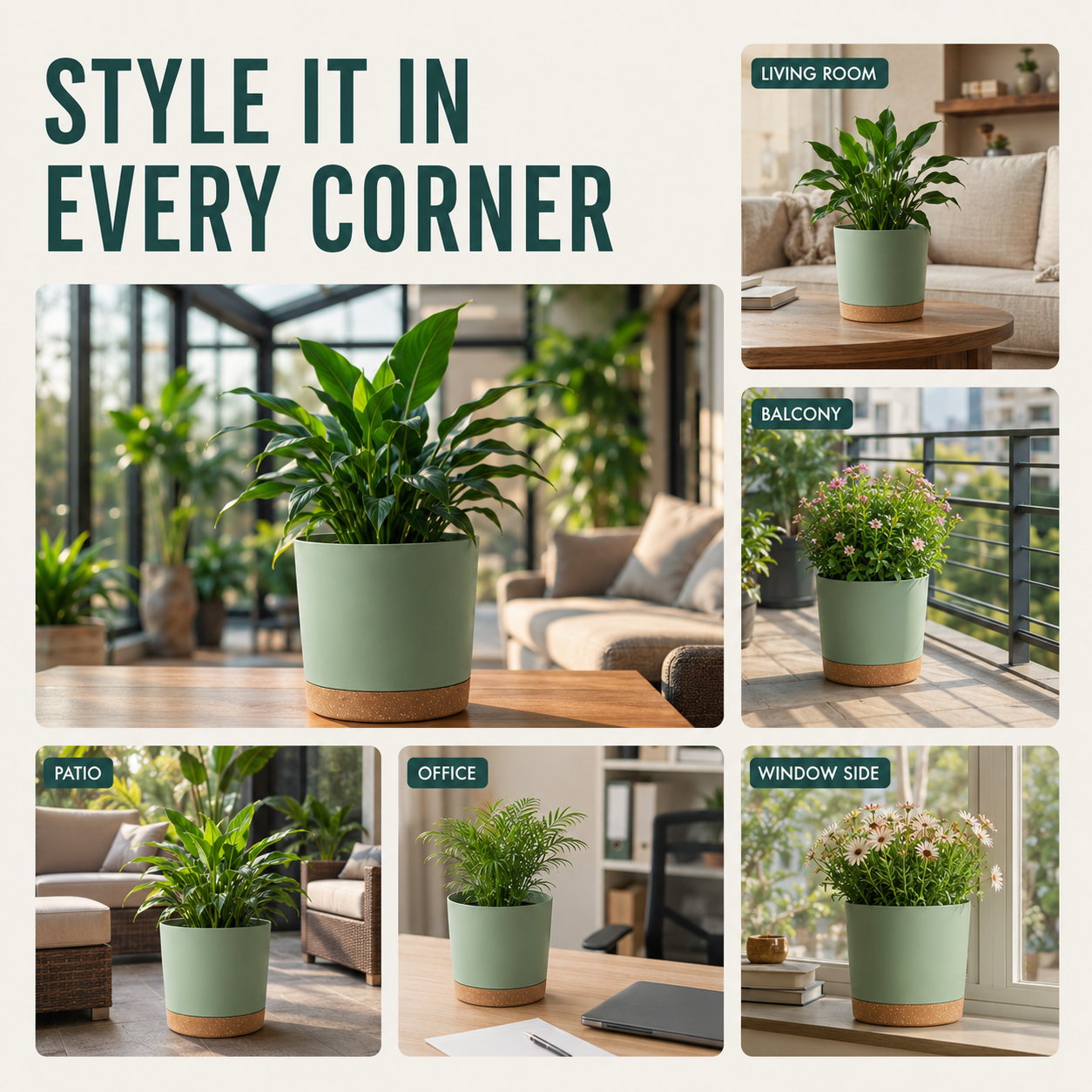 Nordspur | Verdara Large Lightweight Pot With Drainage Holes