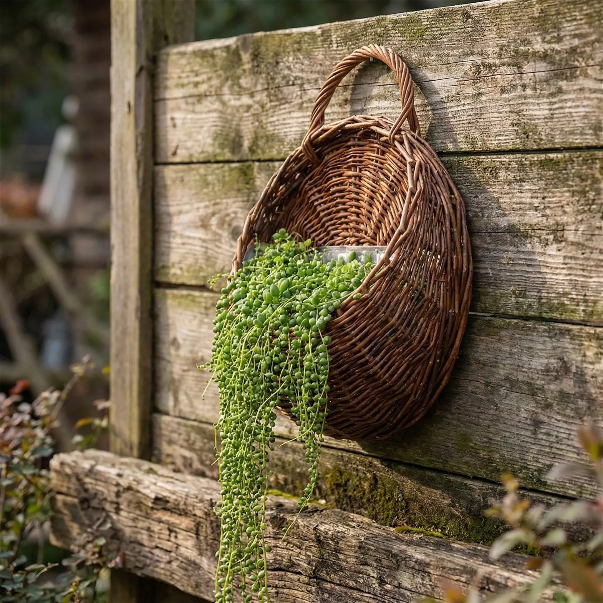 Nordspur | Verdura Round Woven Wall-Mounted Plant Basket