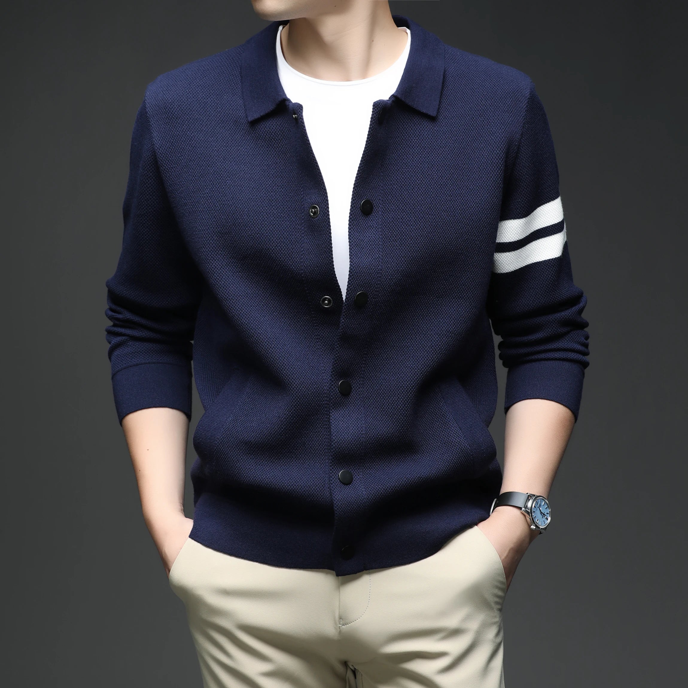 Nordspur | Vernox Men Collar Cardigan Sweater