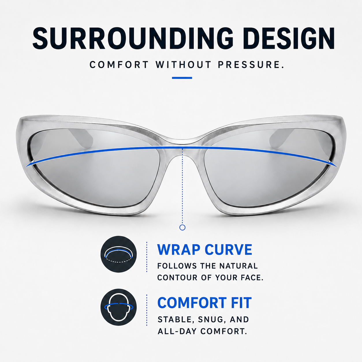 Nordspur | Vextron Wraparound Uv400 Sport Sunglasses