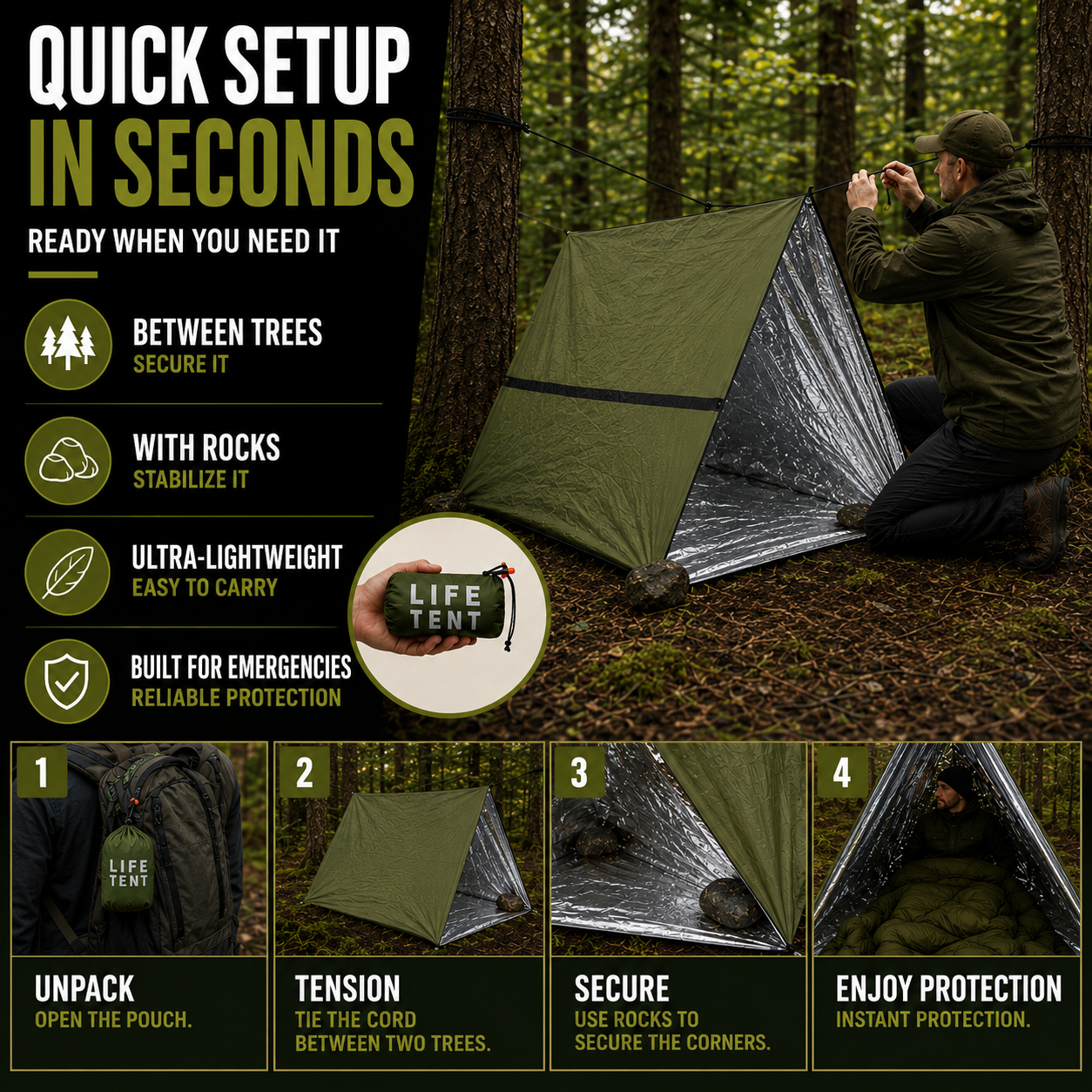Nordspur | Vigoraid Two Person Compact Emergency Tent