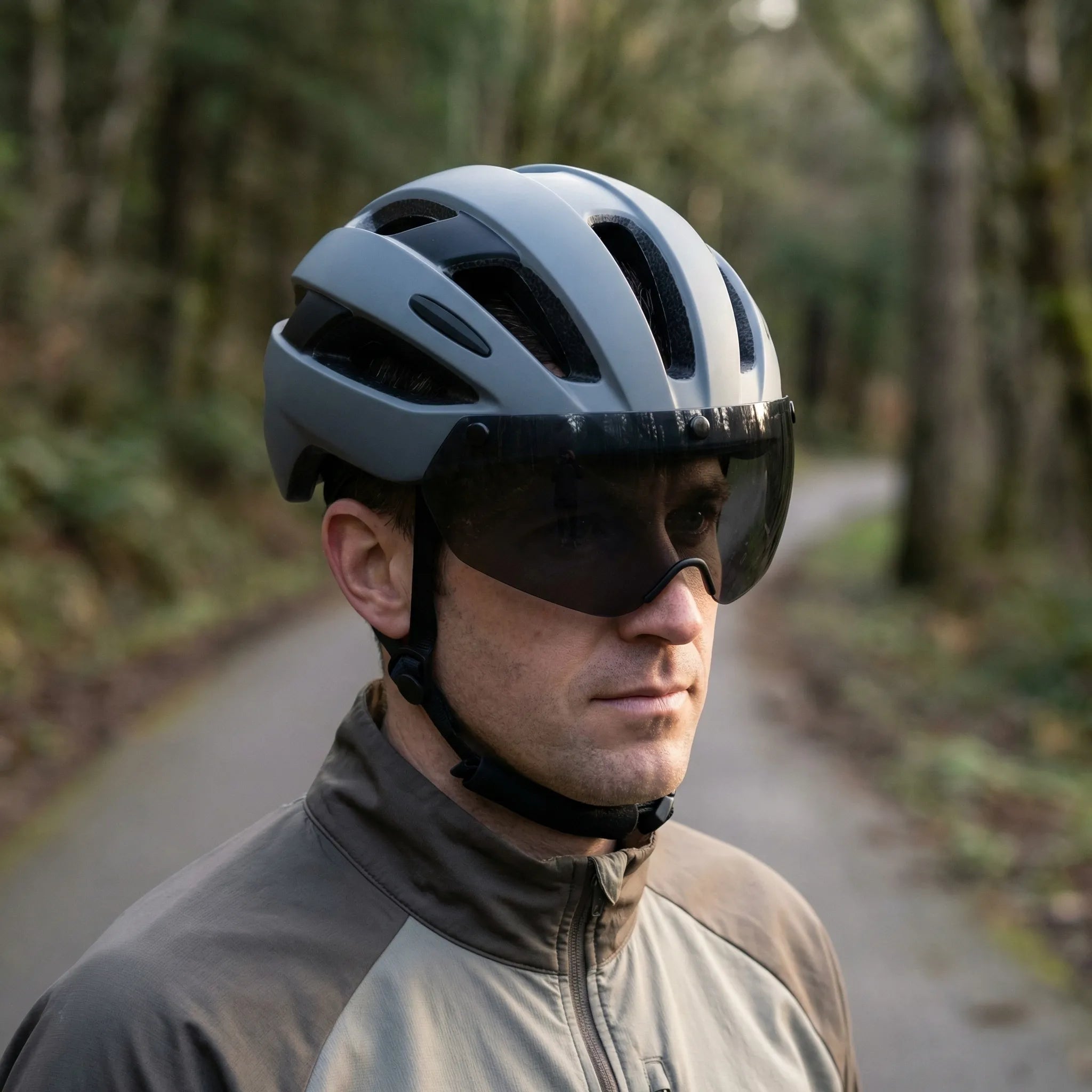 Nordspur | Visiron Integrated Visor Cycling Helmet With LED