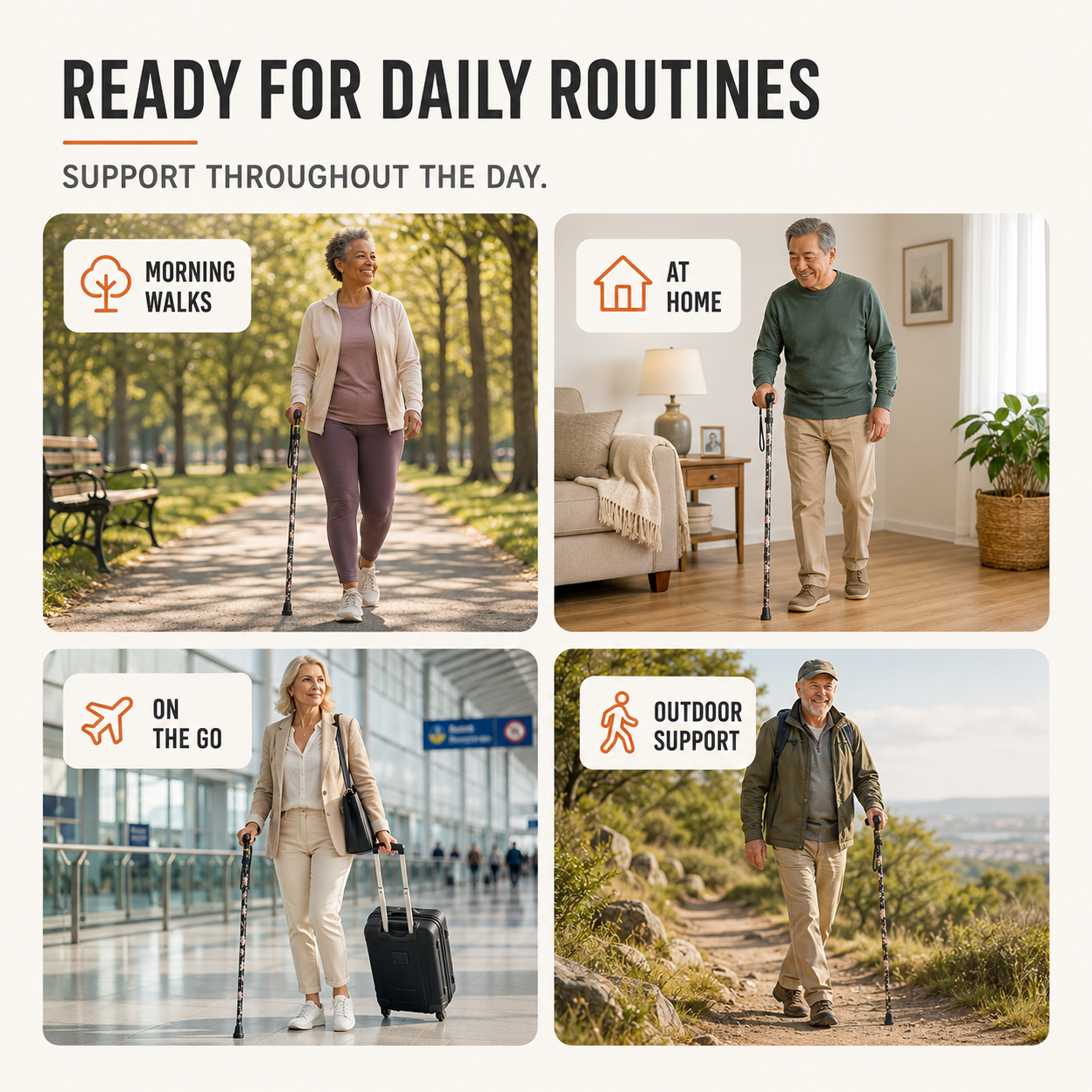 Nordspur | Vistrox Floral Fold Away Walking Stick