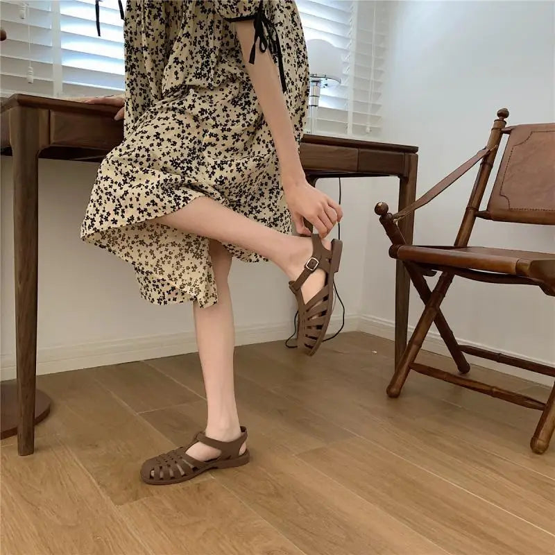 Nordspur | VittoriaSteps Woven Cage Gladiator Sandals