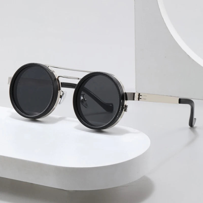 Nordspur | Vortexyn Round Punk Steampunk Dimming Sunglasses